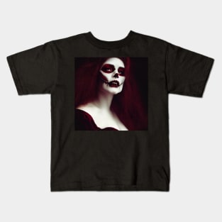 Lady Vampire Halloween Kids T-Shirt